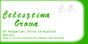 celesztina orova business card